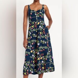Old Navy Fruit and Veggies Linen-Feel Sundress Dress NWT- Size XSP
